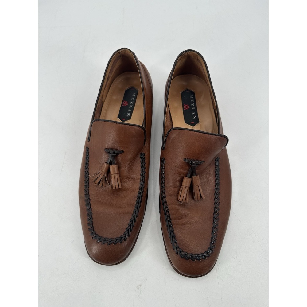 Mezlan Plinio Tassel Loafers Tan Size 10 M Made In Spain - Picture 2 of 10